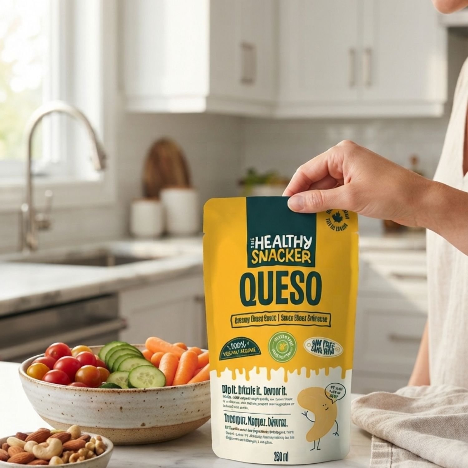 The Healthy Snacker – Queso